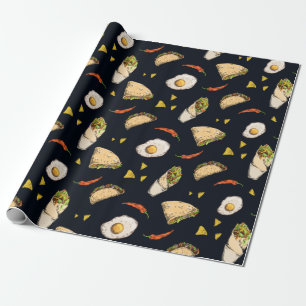 Tacos Burrito Nachos Mexican Food Gift Cute Summer Cadeaupapier