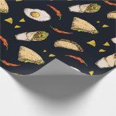 Tacos Burrito Nachos Mexican Food Gift Cute Summer Cadeaupapier (Hoek)