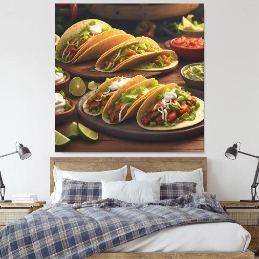Tacos Canvas Afdruk (Insitu (Slaapkamer))