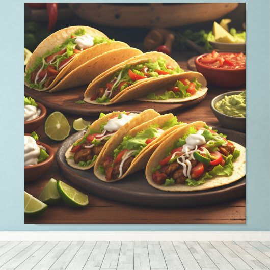 Tacos Canvas Afdruk (Insitu (Houten vloer))