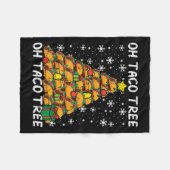 Tacos Christmas Tree Funny Xmas Foodie Mexican Men Fleece Deken (Voorkant (Horizontaal))