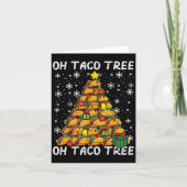 Tacos Christmas Tree Funny Xmas Foodie Mexican Men Kaart (Voorkant)