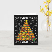 Tacos Christmas Tree Funny Xmas Foodie Mexican Men Kaart (Gele Bloem)
