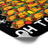 Tacos Christmas Tree Funny Xmas Foodie Mexican Men Poster (Hoek)
