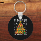 Tacos Christmas Tree Funny Xmas Foodie Mexican Men Sleutelhanger (Voorkant)