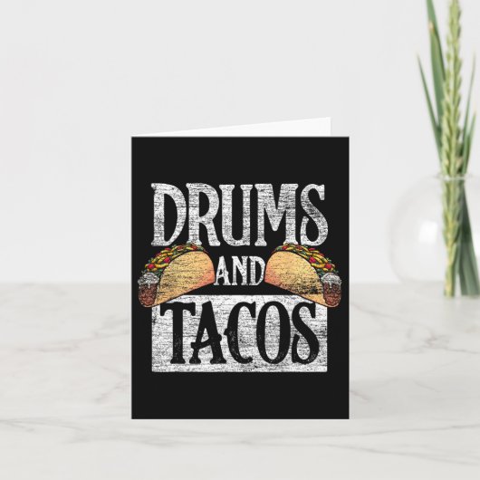 Tacos Cinco de Mayo Music Drummer Drums Kaart (Voorkant)