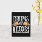 Tacos Cinco de Mayo Music Drummer Drums Kaart (Gele Bloem)