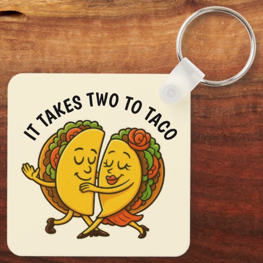 Taco's dansen sleutelhanger (Achterkant)