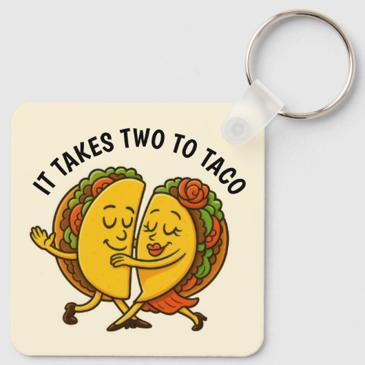 Taco's dansen sleutelhanger (Achterkant)