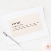 Tacos-definitie-sticker Rechthoekige Sticker (Envelop)