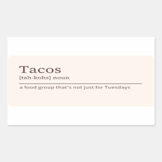 Tacos-definitie-sticker Rechthoekige Sticker