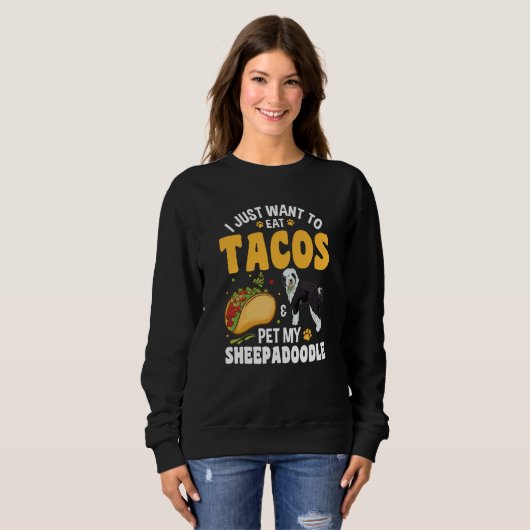 Tacos Doodle Dog Sheepadoodle Trui (Voorkant volledig)