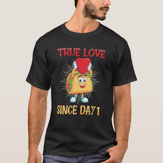 Tacos Echte liefde sinds dag één T-shirt (Voorkant)