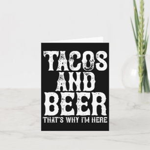 Taco's en bier drinken dronken Cinco De Mayo manne Kaart