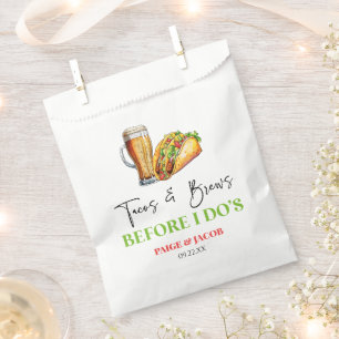 Taco's en bier voordat ik het doe! Oefen diner Bedankzakje