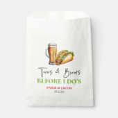 Taco's en biertjes voor ik trouw! Proefdiner Bedankzakje (Voorkant)