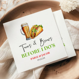 Taco's en biertjes voor mijn trouwen! Oefendiner Servet