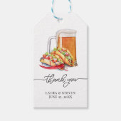 Tacos en Brews Verlovingsfeest Cadeaulabel (Voorkant)
