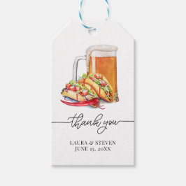 Tacos en Brews Verlovingsfeest Cadeaulabel