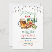 Taco's en Brouwen Perfect Pair Engagement Party Kaart (Voorkant)