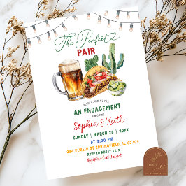 Taco's en Brouwen Perfect Pair Engagement Party Kaart