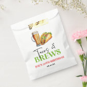 Tacos en brouwt Bier Glas Verjaardagsfeest Bedankzakje (Gezegeld)