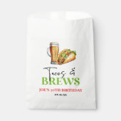 Tacos en brouwt Bier Glas Verjaardagsfeest Bedankzakje (Voorkant)