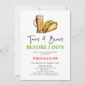 Taco's en brouwt voor ik het doe! Koppels douche Kaart (Voorkant)