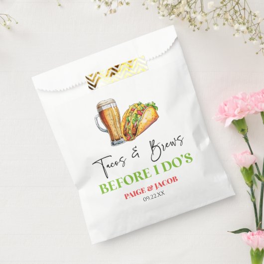 Taco's en brouwt voor ik het doe! repetitie diner bedankzakje (Gezegeld)