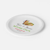 Taco's en brouwt voor ik het doe! repetitie diner papieren bordje (Gekanteld)