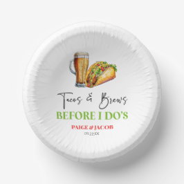 Taco's en brouwt voor ik het doe! repetitie diner papieren kommen