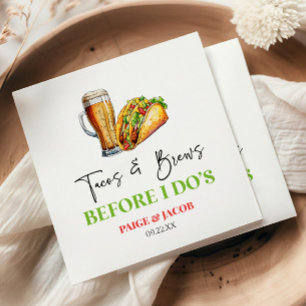 Taco's en brouwt voor ik het doe! repetitie diner servet