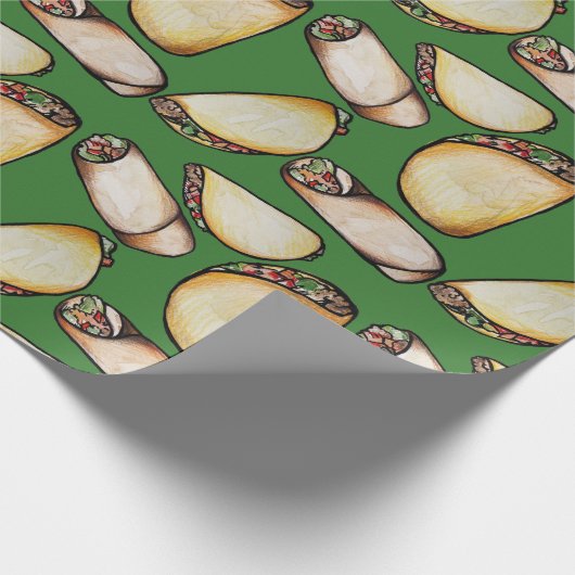 Tacos en Burritos patroon Cadeaupapier (Hoek)