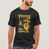 Tacos en Cervezas Cinco de Mayo Taco Bierliefhebbe T-shirt (Voorkant)