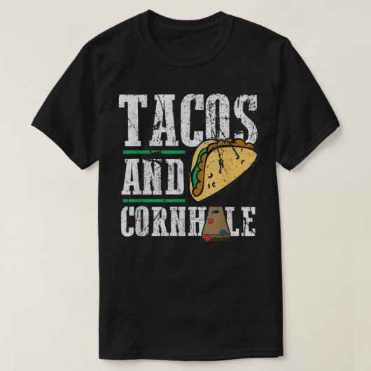 Tacos en Cornhole Funny Cornhole Board T-shirt (Design voorkant)