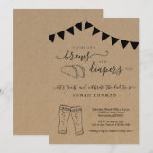 Tacos en diapers op Mannen en Baby shower Kaart (Voorkant / Achterkant)