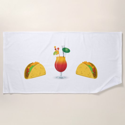 Tacos en Drink Strandlaken (Voorkant)