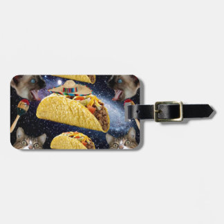Tacos en katten bagagelabel