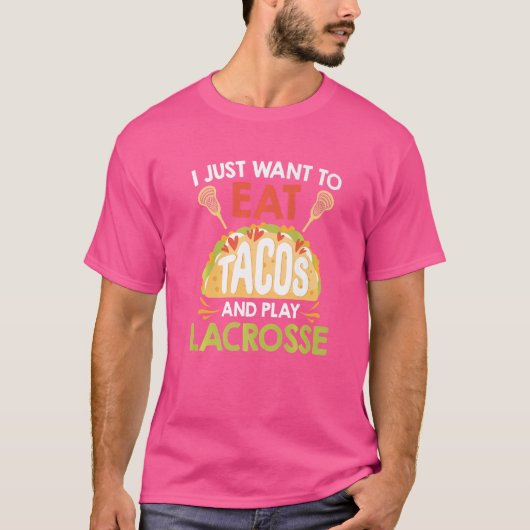 Tacos en lacrosse t-shirt (Voorkant)
