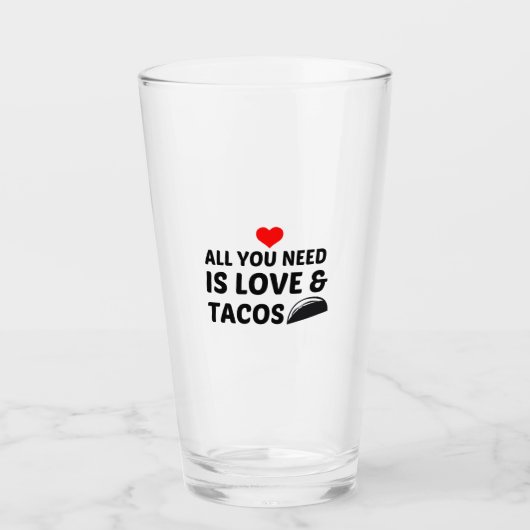 TACOS EN LOVE GLAS (Voorkant)