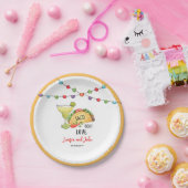 Tacos en Margarita Koppels douche Papieren Bordje (Feest)