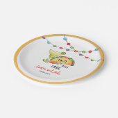 Tacos en Margarita Koppels douche Papieren Bordje (Gekanteld)