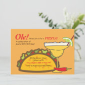 Tacos en Margaritas Uitnodiging (Staand voorkant)