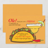 Tacos en Margaritas Uitnodiging (Voorkant / Achterkant)