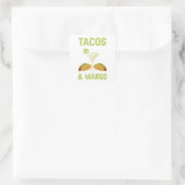 Tacos en merg vierkante sticker (Tas)
