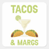 Tacos en merg vierkante sticker (Voorkant)