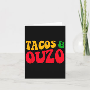 Tacos en Ouzo Retro Grappig Grieks Pasen Cinco de Kaart