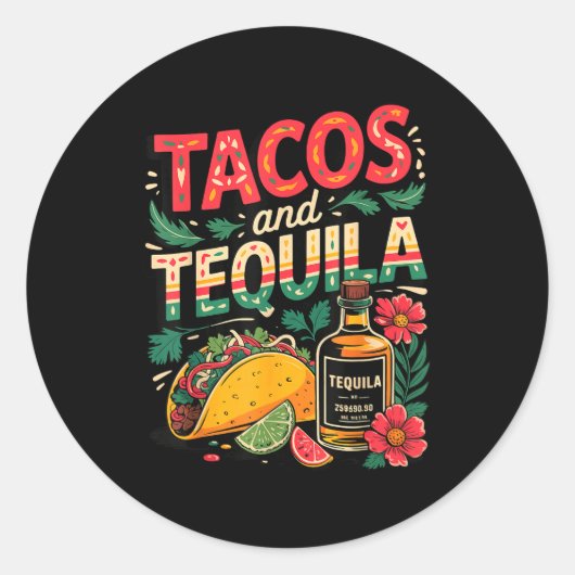 Taco's en ronde sticker (Voorkant)