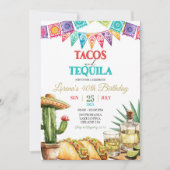 Tacos en Tequila 40ste verjaardag voor volwassenen Kaart (Voorkant)