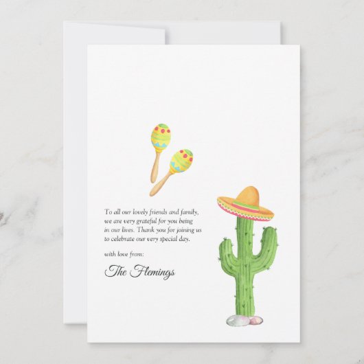 Tacos en Tequila Bedankkaart (Achterkant)